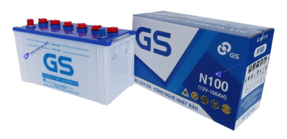 Ắc quy GS N100 12V-100Ah | Ắc quy Ô tô Minh Phát