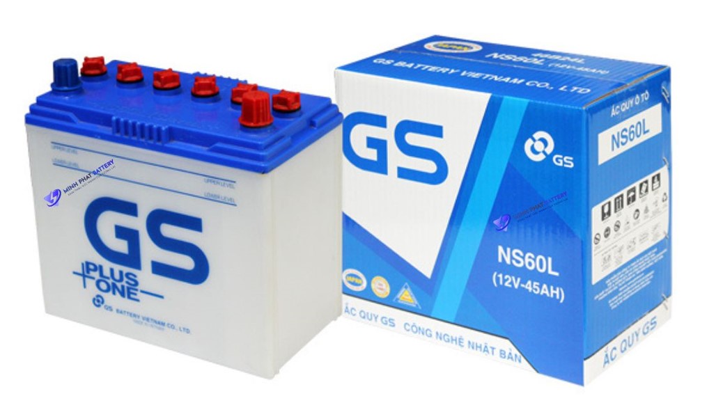 Ắc quy GS NS60L(S) 12V-45Ah | Ắc quy Ô tô Minh Phát