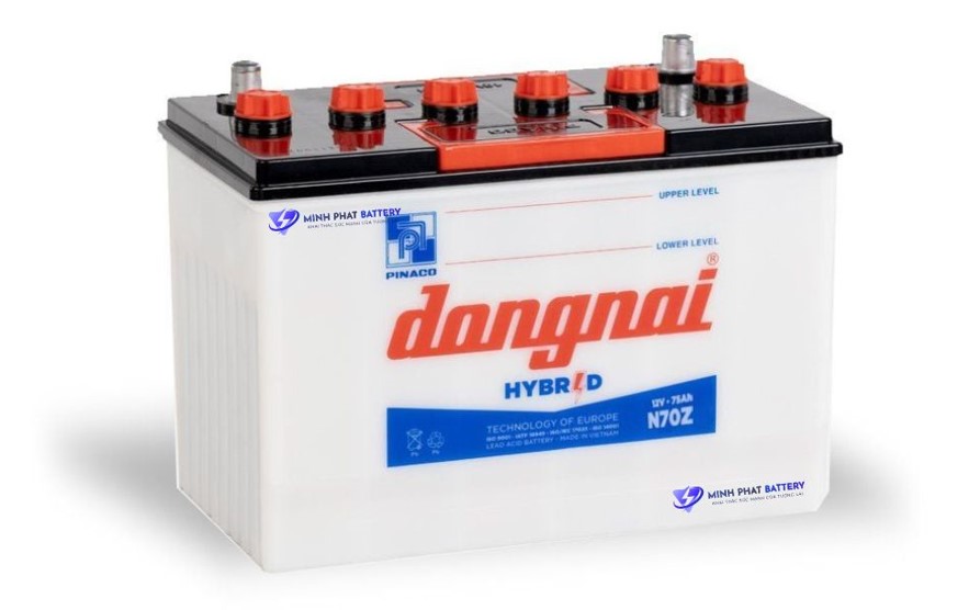 Ắc quy Hybrid Đồng Nai N70Z 12V-75Ah | Ắc quy Ô tô Minh Phát