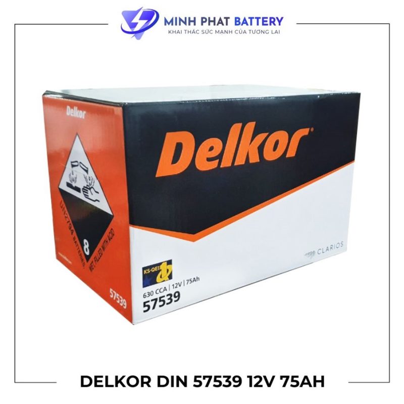 Ắc quy Delkor DIN 57539 12V-75Ah