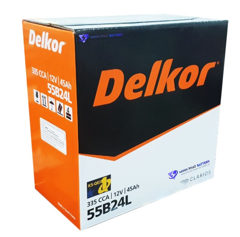 Ắc quy Delkor 55B24L 12V-45Ah