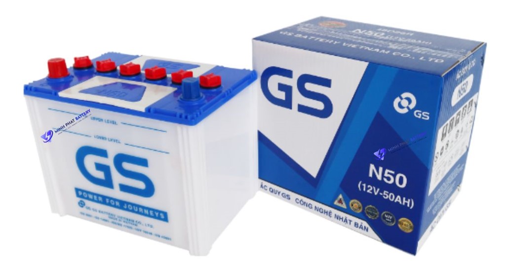 Ắc quy GS N50 12V-50Ah | Ắc quy Ô tô Minh Phát