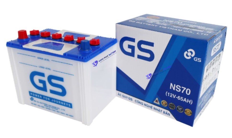 Ắc quy GS NS70 12V-65Ah | Ắc quy Ô tô Minh Phát