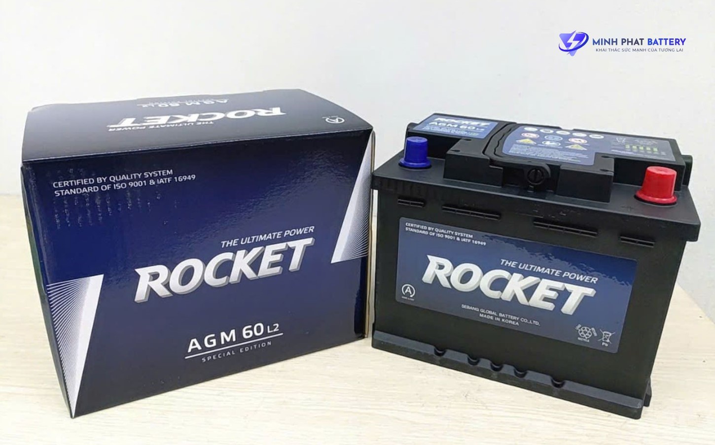 Ắc quy ROCKET AGM L2 12V-60Ah Ắc quy ROCKET AGM L2 12V-60Ah