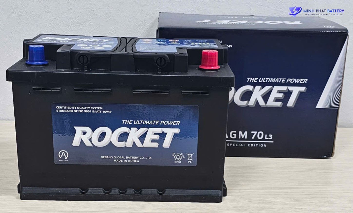Ắc quy ROCKET AGM L3 12V-70Ah