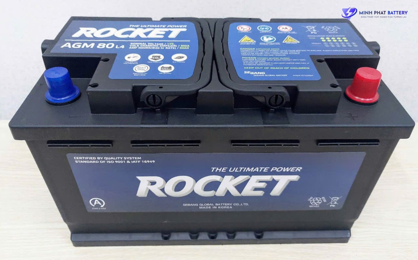 Ắc quy ROCKET AGM L4 12V-80Ah Ắc quy ROCKET AGM L4 12V-80Ah