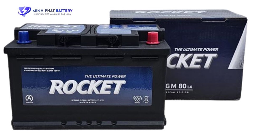 Ắc quy ROCKET AGM L4 12V-80Ah Ắc quy ROCKET AGM L4 12V-80Ah