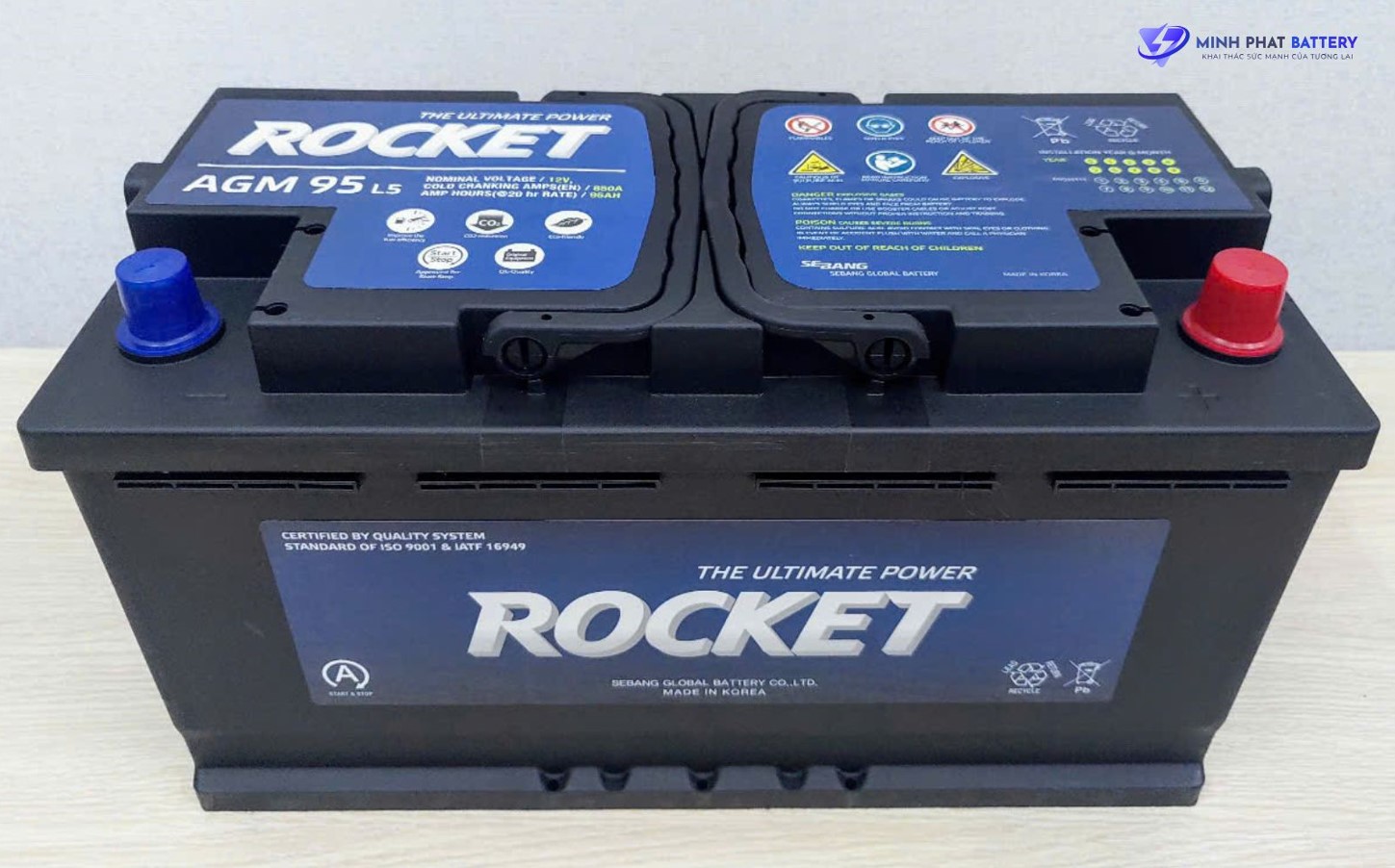 Ắc quy ROCKET AGM L5 12V-95Ah 