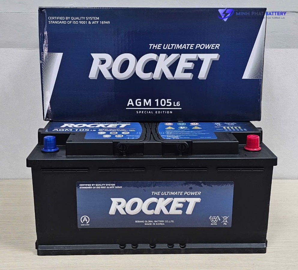 Ắc quy ROCKET AGM L6 12V-105Ah