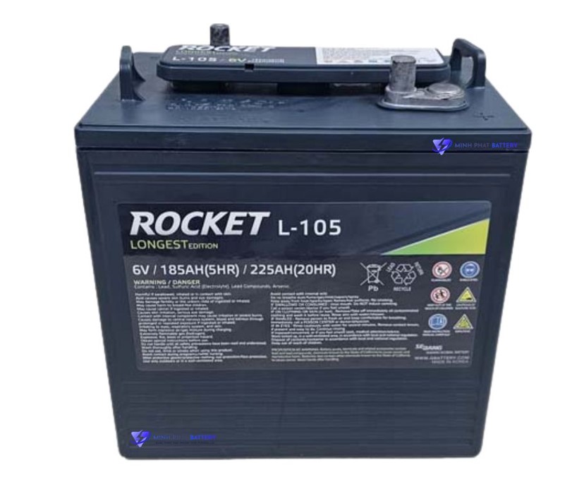 Ắc quy ROCKET L-105 6V-225Ah | Ắc quy Ô tô Minh Phát