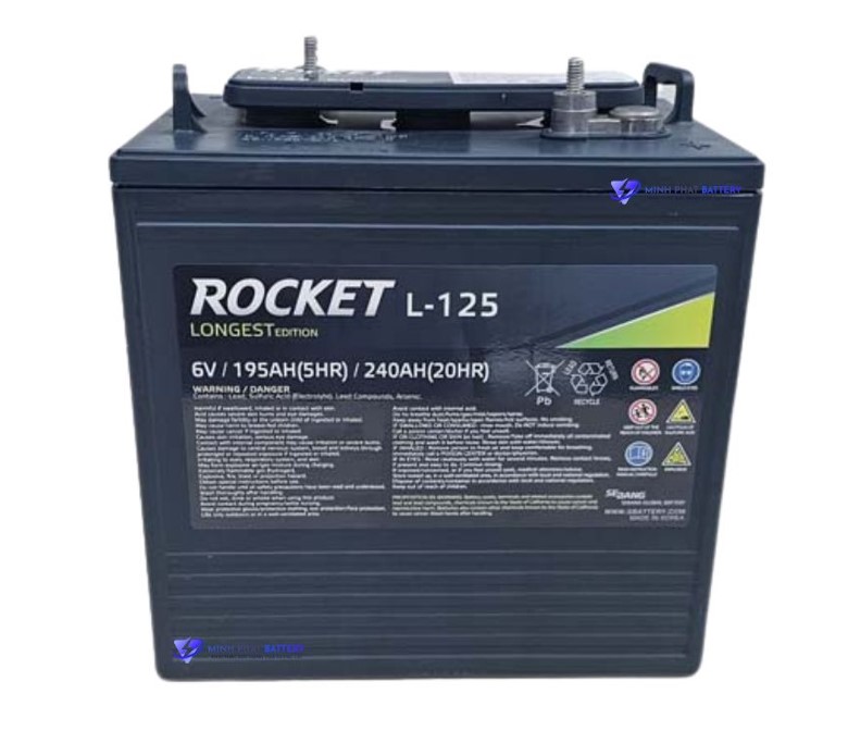 Ắc quy ROCKET L125 6V-240Ah | Ắc quy Ô tô Minh Phát