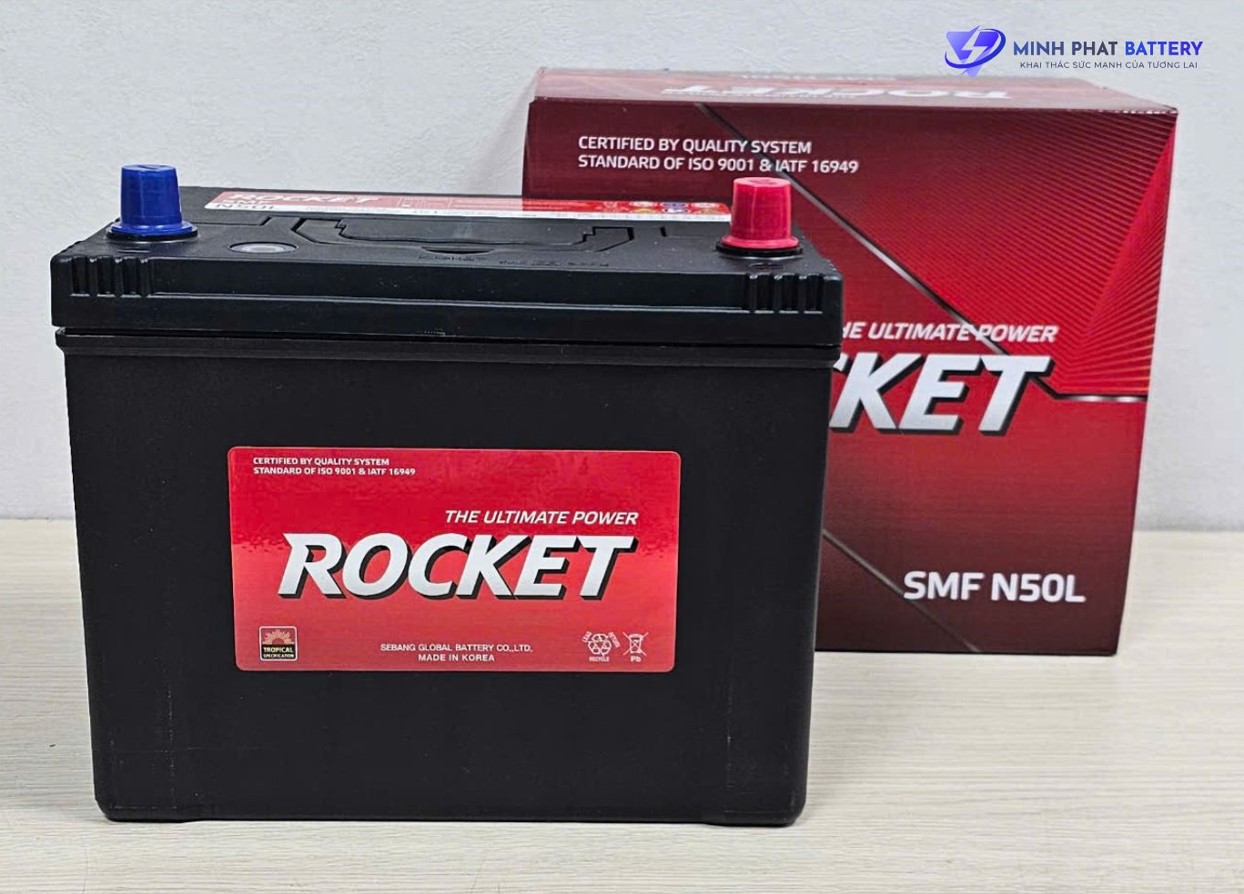 Ắc quy ROCKET SMF N50L 12V-50Ah Ắc quy ROCKET SMF N50L 12V-50Ah
