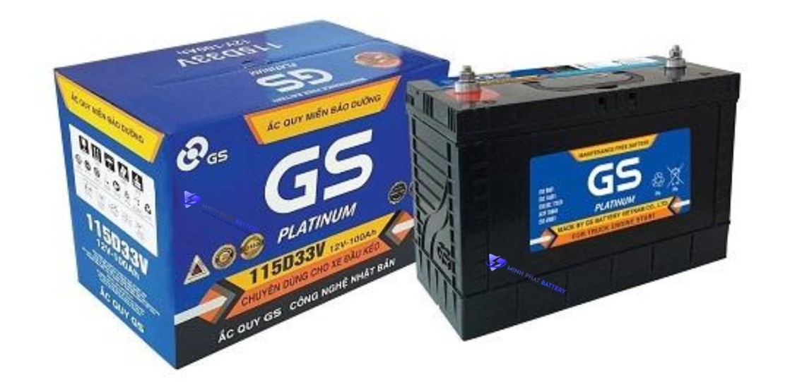 Ắc quy GS 115D33V 12V-100Ah | Ắc quy Ô tô Minh Phát