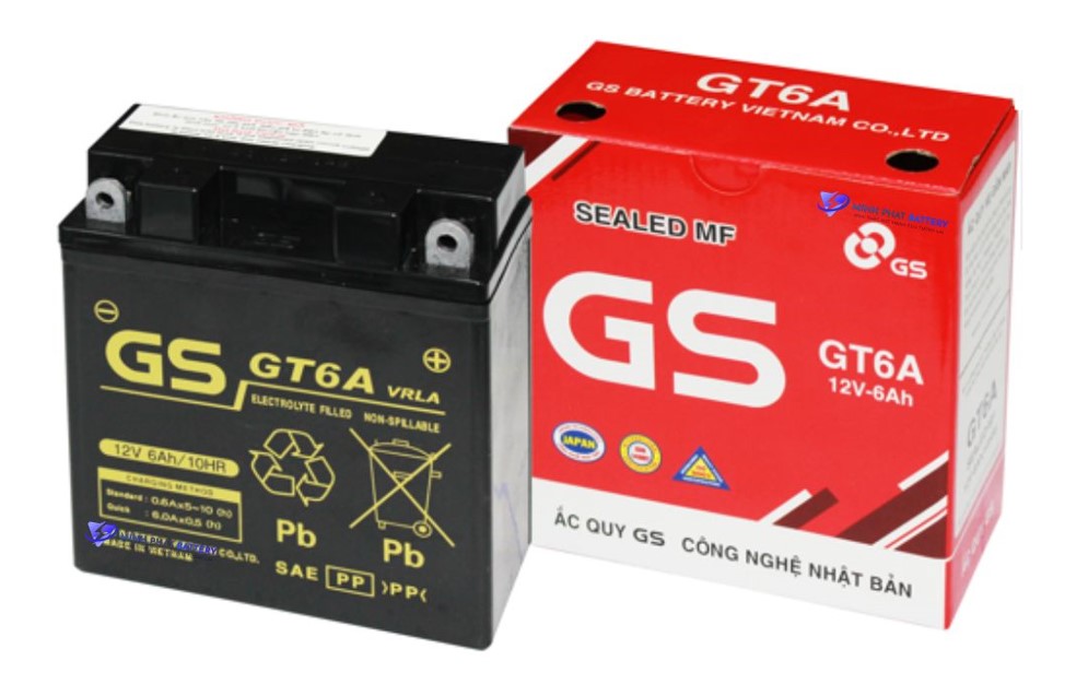 Ắc quy GS GT6A 12V-6Ah | Ắc quy Ô tô Minh Phát