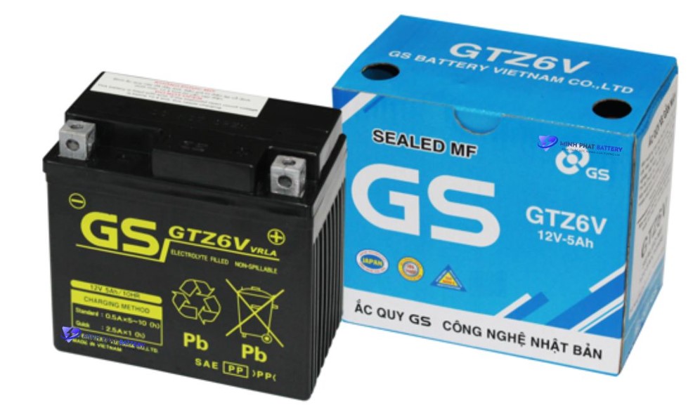 Ắc quy GS GTZ6V 12V-5Ah | Ắc quy Ô tô Minh Phát