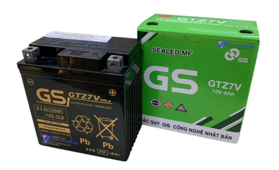 Ắc quy GS GTZ7V 12V-6Ah | Ắc quy Ô tô Minh Phát