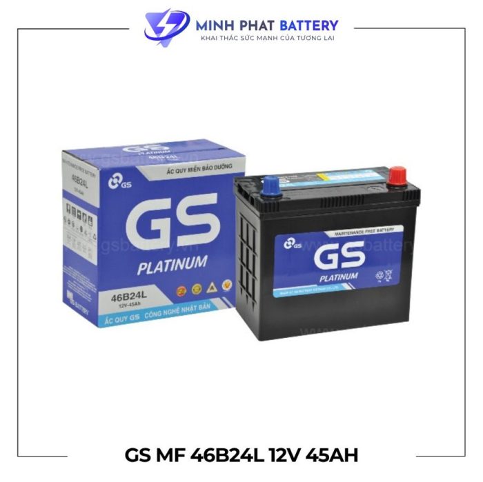 Ắc quy GS MF 46B24L 12V-45Ah | Ắc quy Ô tô Minh Phát