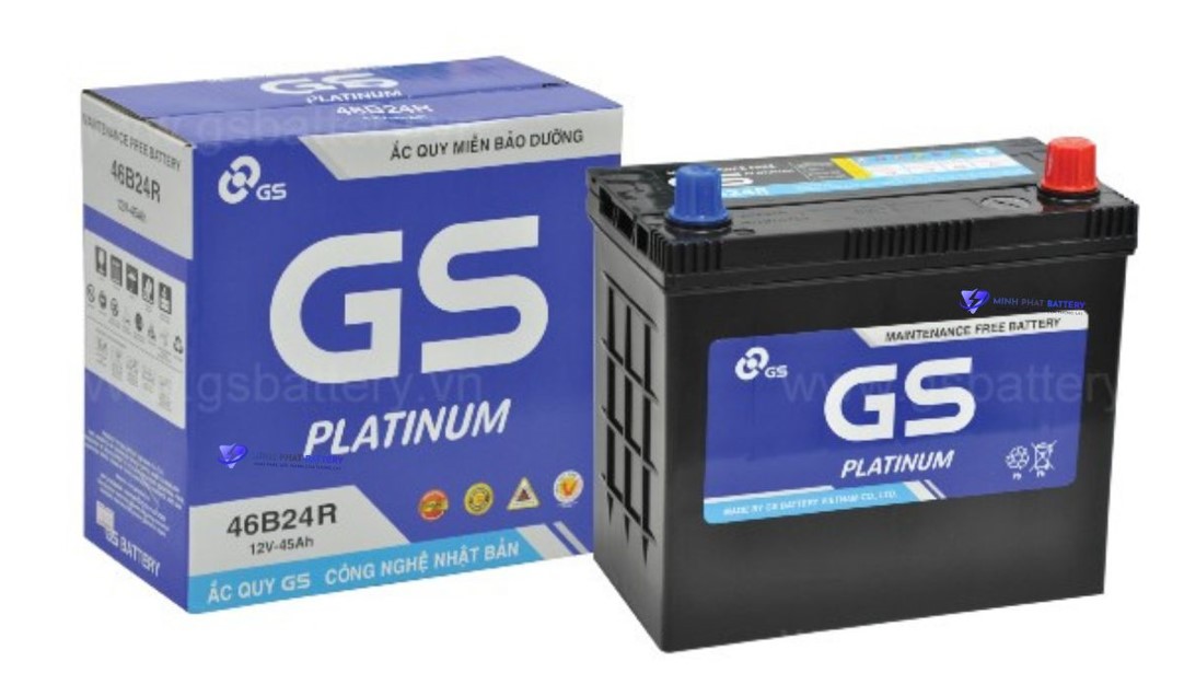 Ắc quy GS MF 46B24R 12V-45Ah | Ắc quy Ô tô Minh Phát