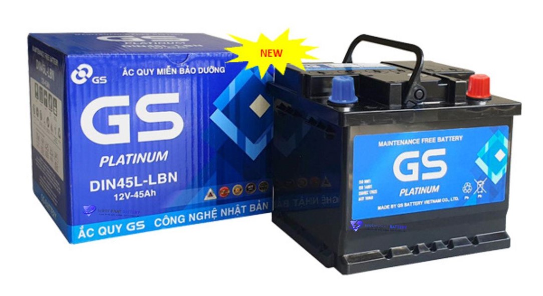 Ắc quy GS MF DIN45L-LBN 12V-45Ah | Ắc quy Ô tô Minh Phát