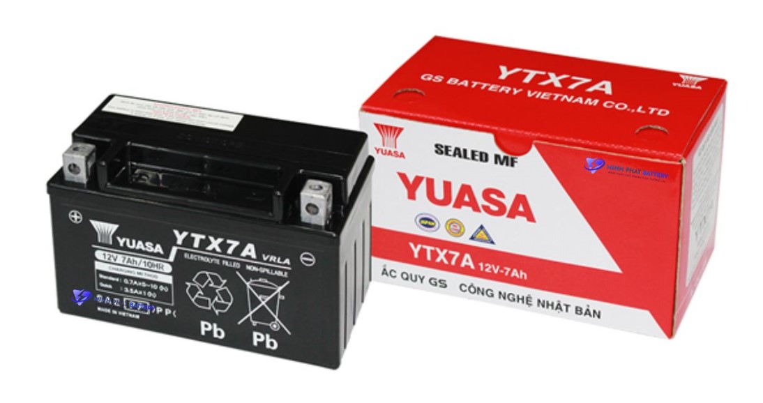 Ắc quy GS YTX7A 12V-7Ah | Ắc quy Ô tô Minh Phát