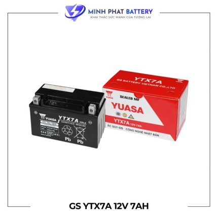 Ắc quy GS YTX7A 12V-7Ah | Ắc quy Ô tô Minh Phát