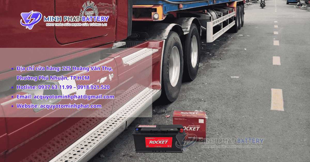 Thay binh ắc quy xe tải tại ẮC QUY Ô TÔ MINH PHÁT
